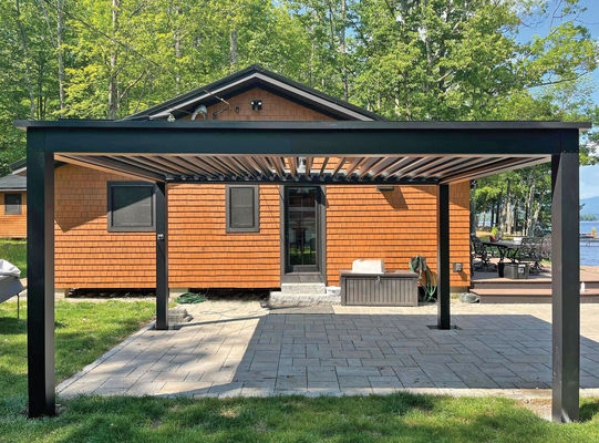 Roof Louvered Modern Aluminum Pergola Rustproof UV Resistant